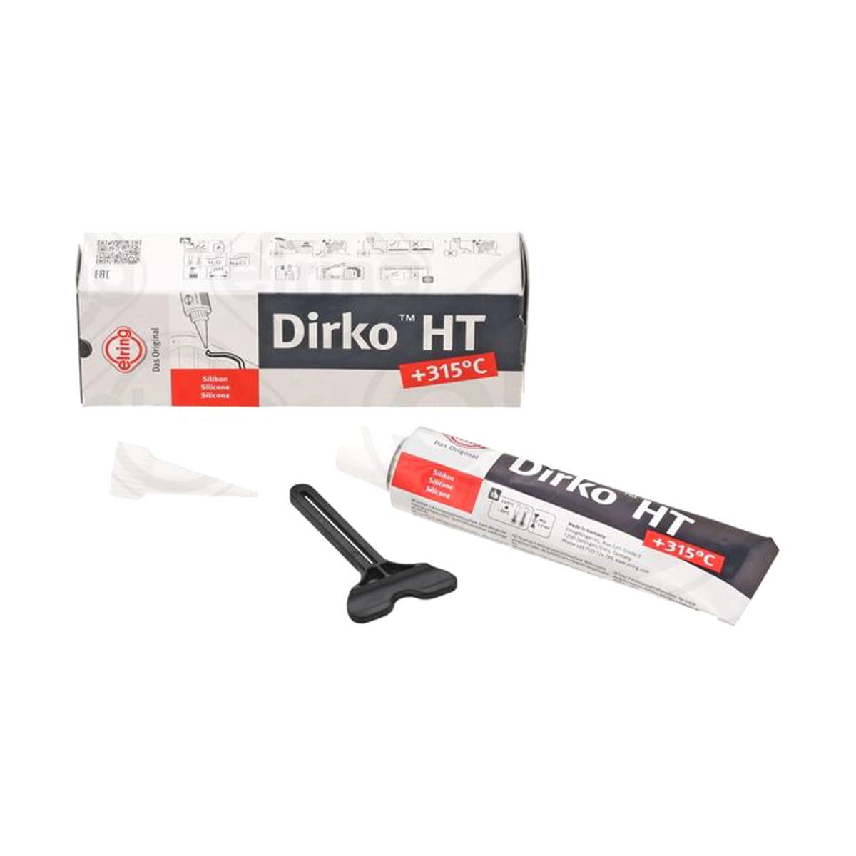 Деталь Герметик Dirko HT черный силиконовый 70мл (от -60С до +315С) ELRING