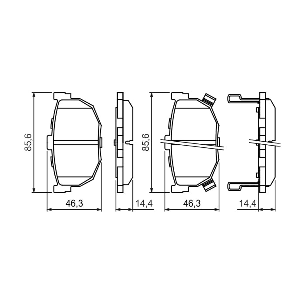 BOSCH Колодки тормозные дисковые 0986424418 (зад)