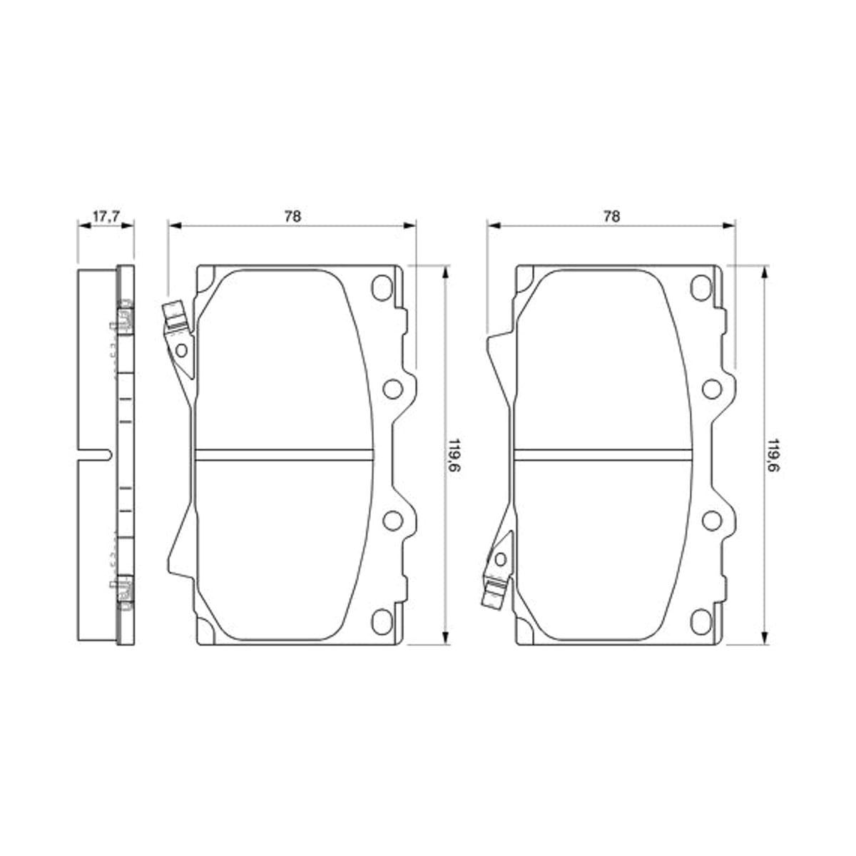 BOSCH Колодки тормозные дисковые 0986424640 (перед)