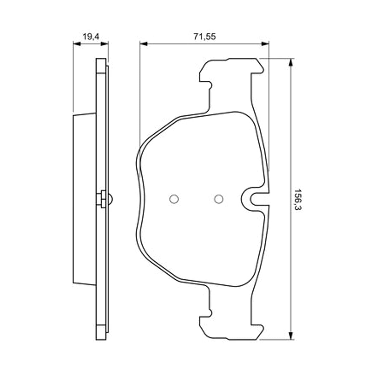 BOSCH Колодки тормозные дисковые 0986424687 (перед)