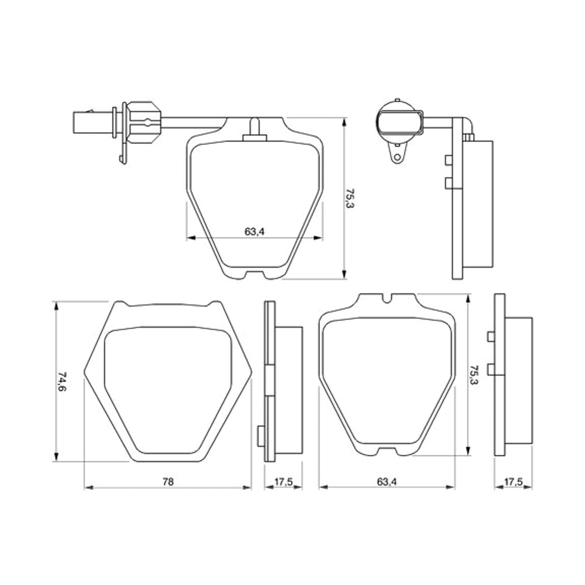 BOSCH Колодки тормозные дисковые 0986424690 (перед)