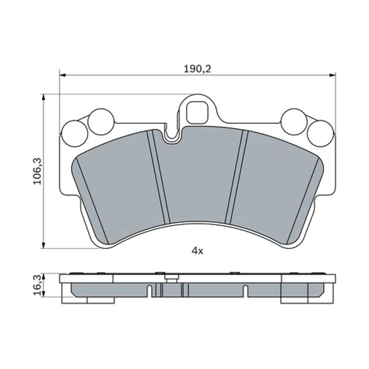 BOSCH Колодки тормозные дисковые 0986424739 (перед)