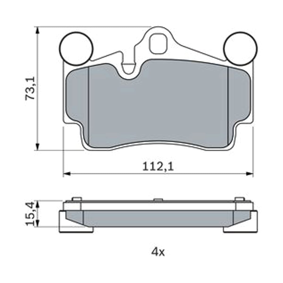 BOSCH Колодки тормозные дисковые 0986424741 (зад)