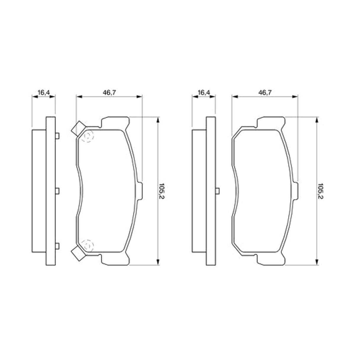 BOSCH Колодки тормозные дисковые 0986461144 (зад)