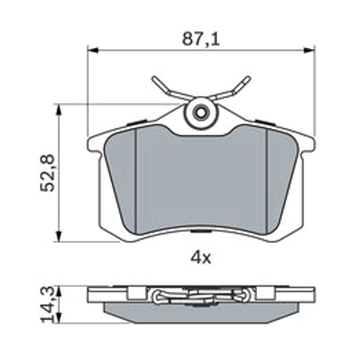 BOSCH Колодки тормозные дисковые 0986466683 (зад)