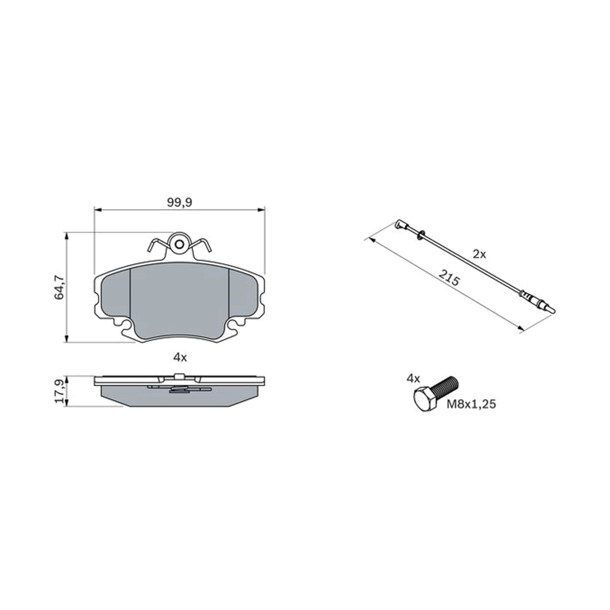 BOSCH Колодки тормозные дисковые 0986467720 (перед)