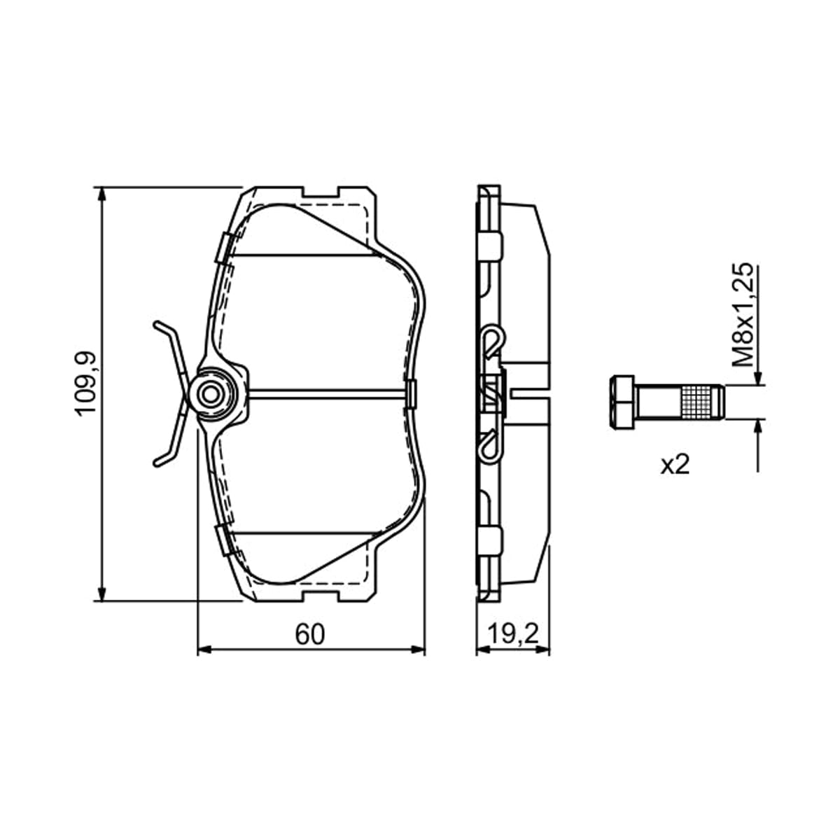 BOSCH Колодки тормозные дисковые 0986469410 (перед)