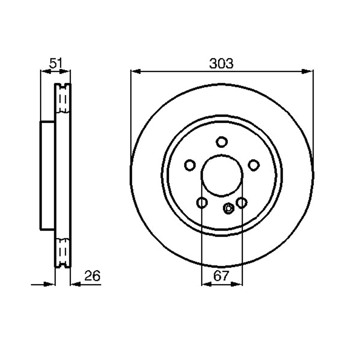 BOSCH Диск тормозной 0986478468 (перед)