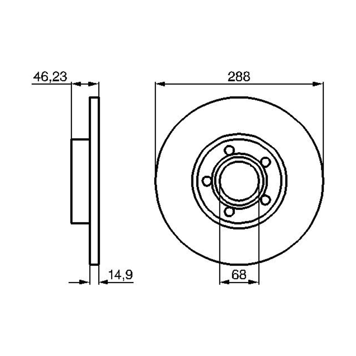 BOSCH Диск тормозной 0986478545 (перед)