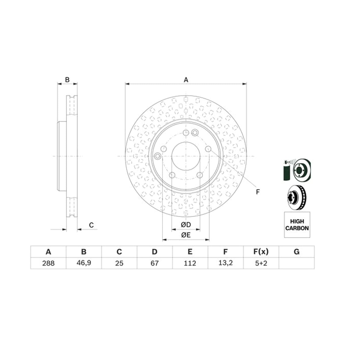 BOSCH Диск тормозной 0986478624 (перед)