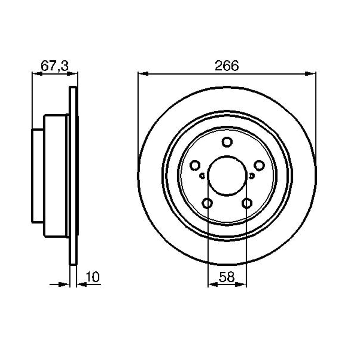 BOSCH Диск тормозной 0986478799 (зад)