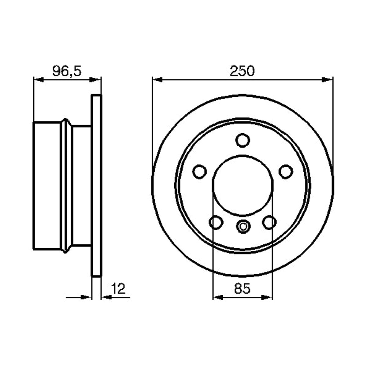 BOSCH Диск тормозной 0986478863 (зад)