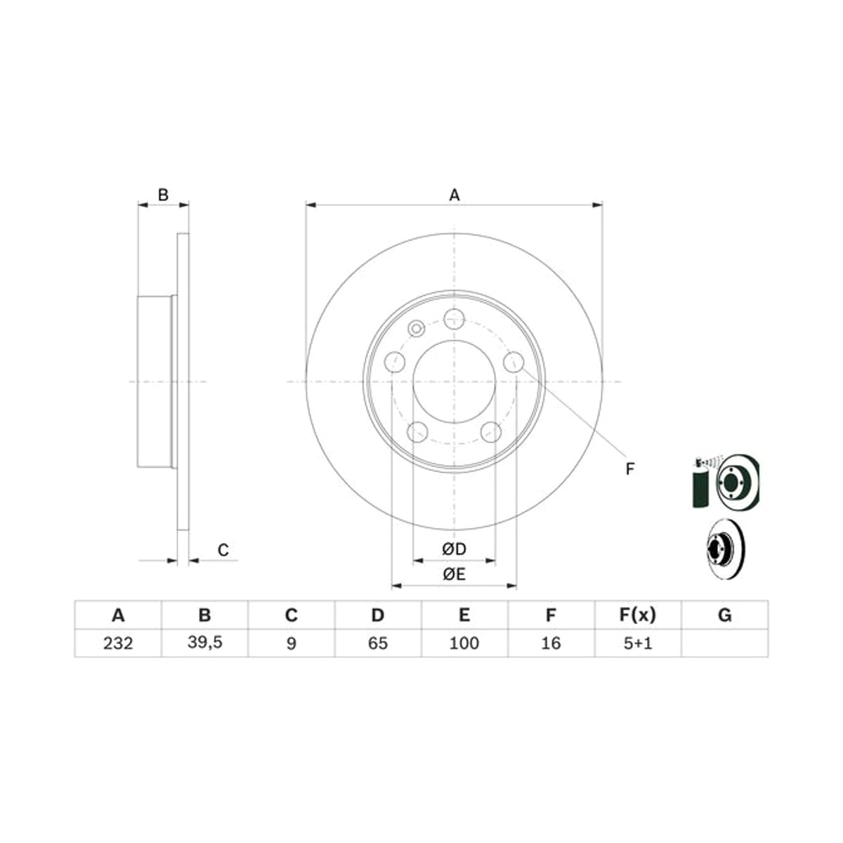 BOSCH Диск тормозной 0986478868 (зад)