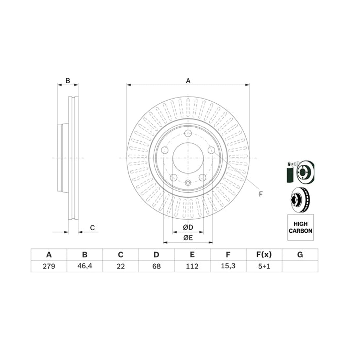 BOSCH Диск тормозной 0986478869 (перед)