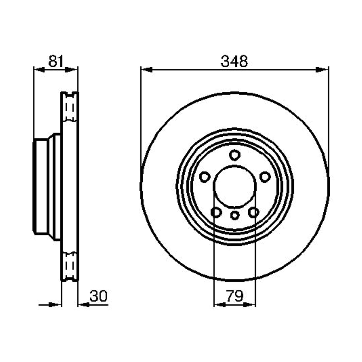 BOSCH Диск тормозной 0986479003 (перед)
