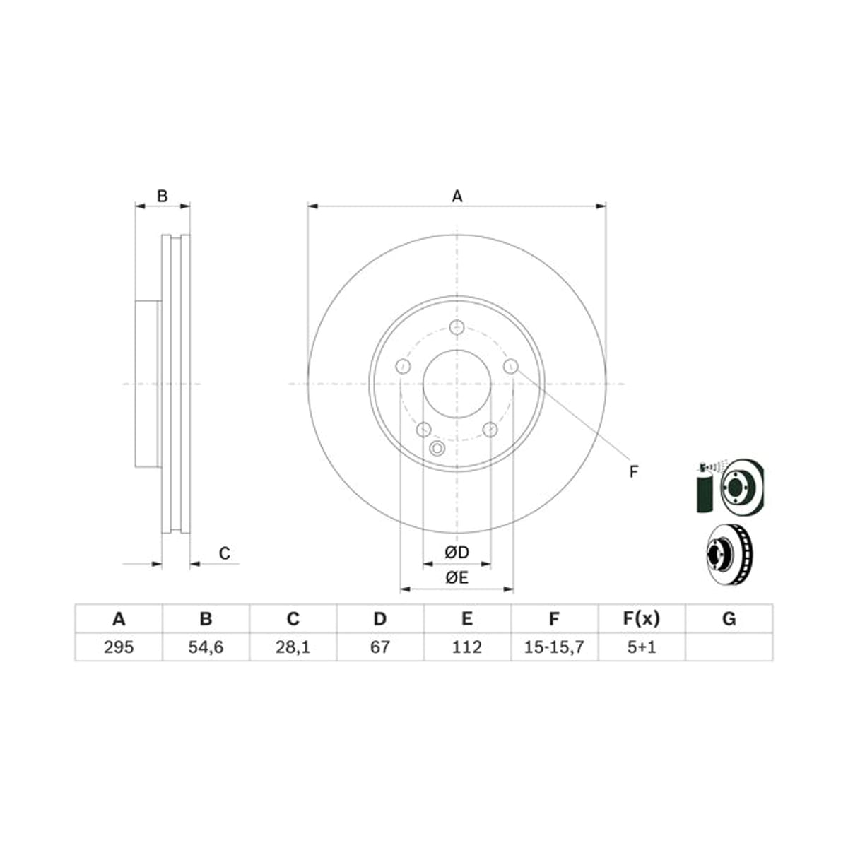 BOSCH Диск тормозной 0986479039 (перед)