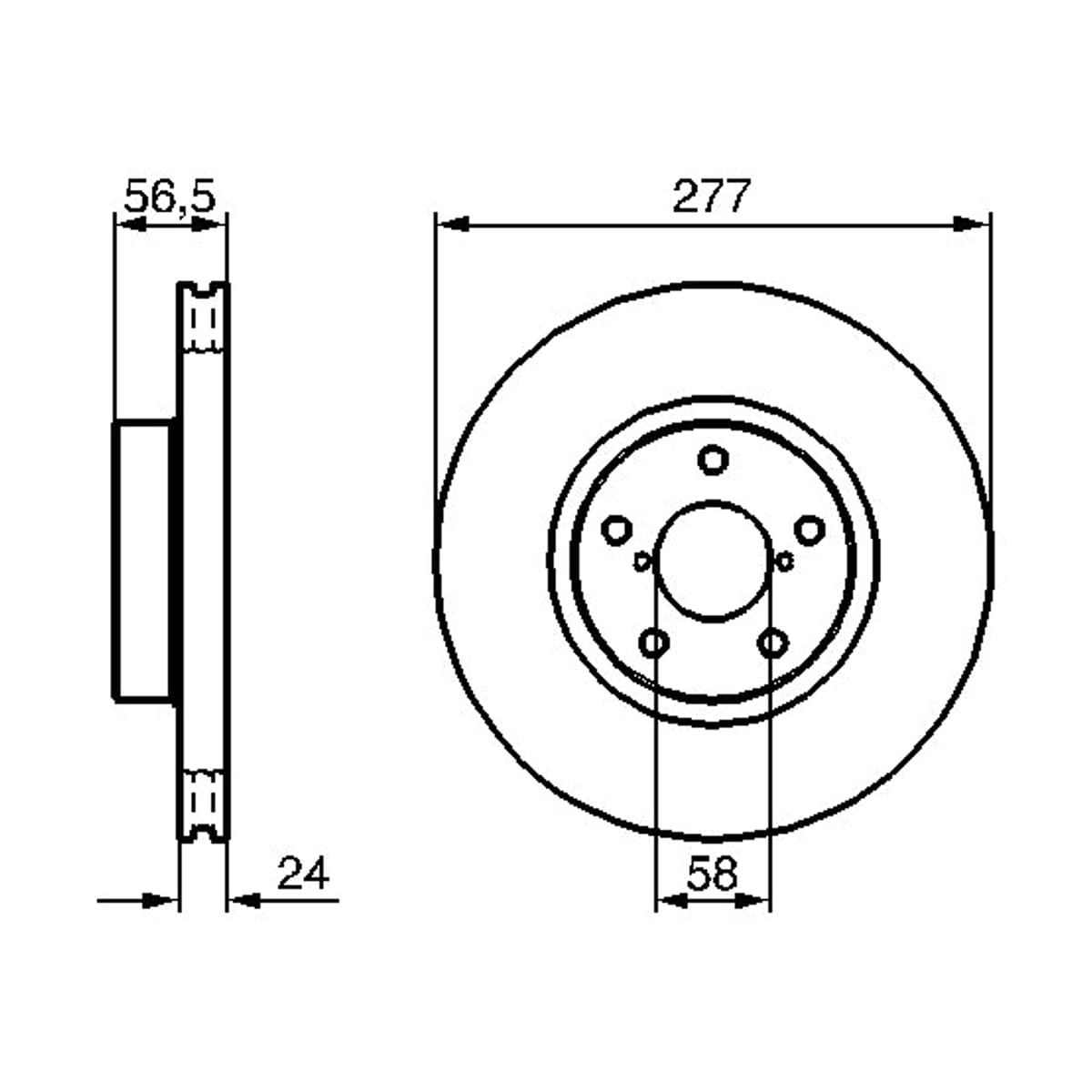 BOSCH Диск тормозной 0986479147 (перед)
