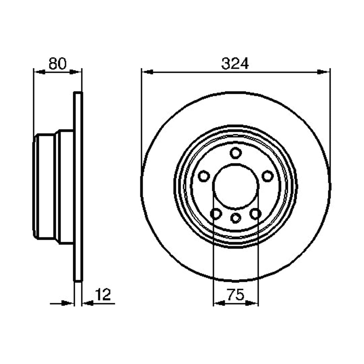 BOSCH Диск тормозной 0986479167 (зад)