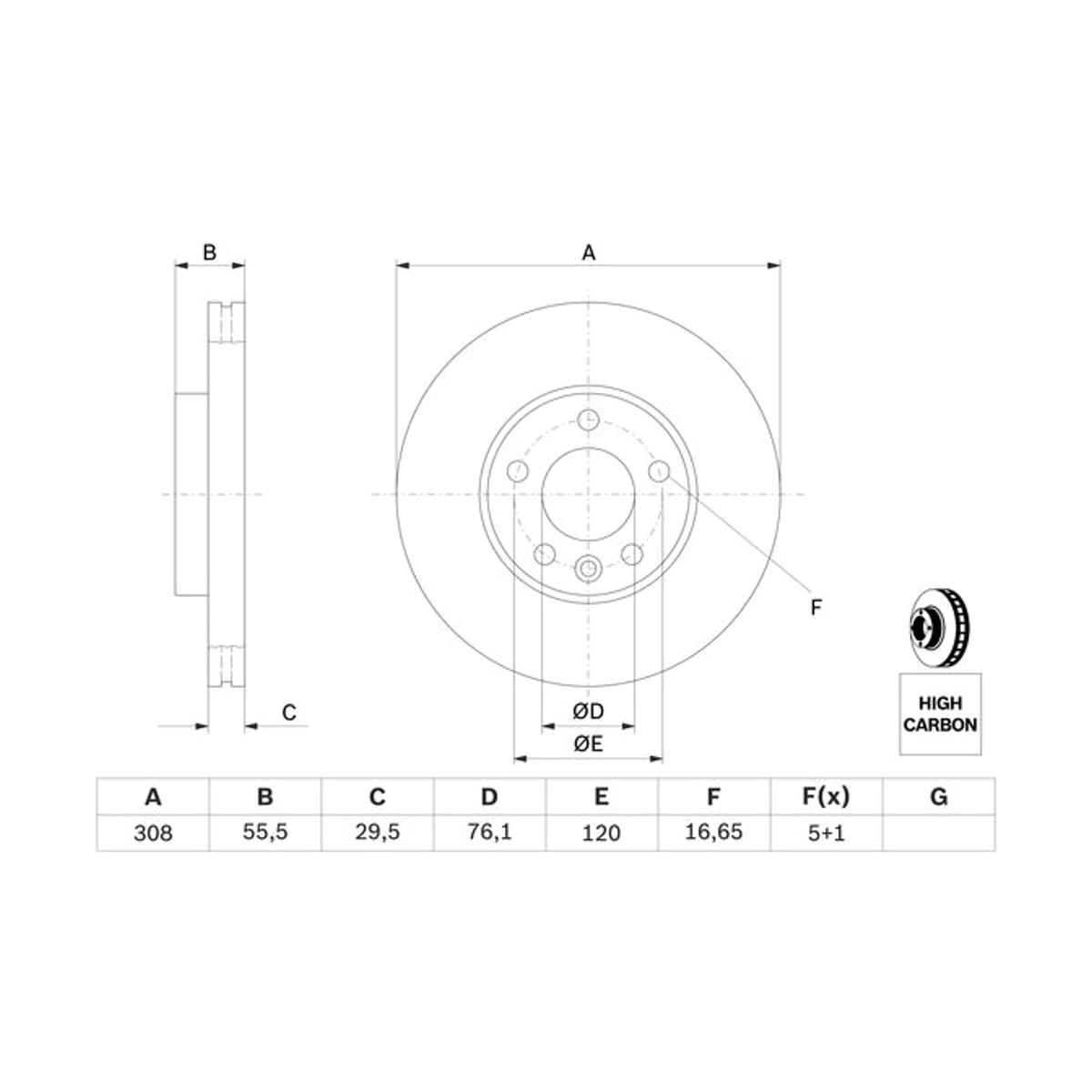 BOSCH Диск тормозной 0986479211 (перед)