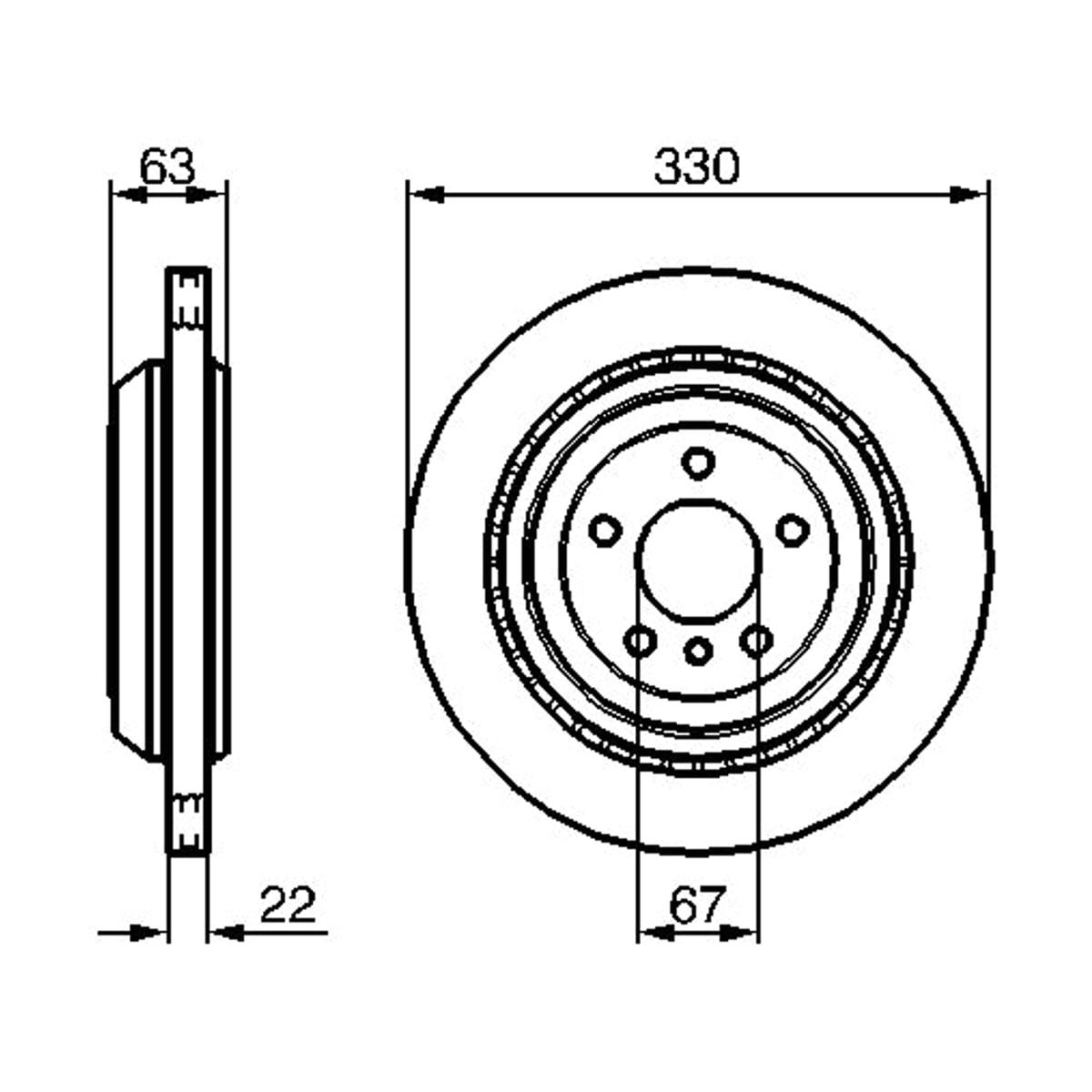 BOSCH Диск тормозной 0986479285 (зад)