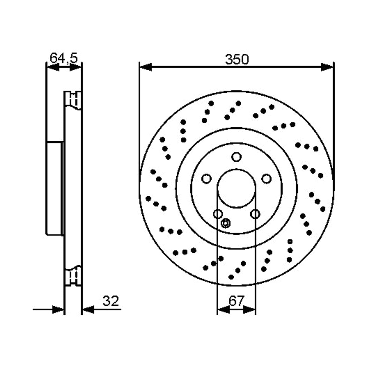 BOSCH Диск тормозной 0986479412 (перед)