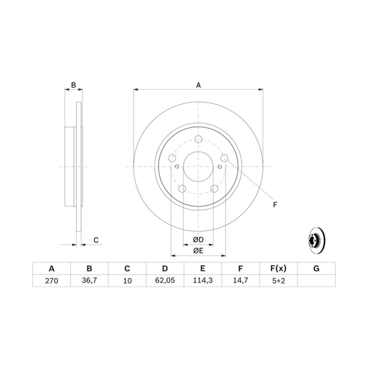 BOSCH Диск тормозной 0986479519 (зад)