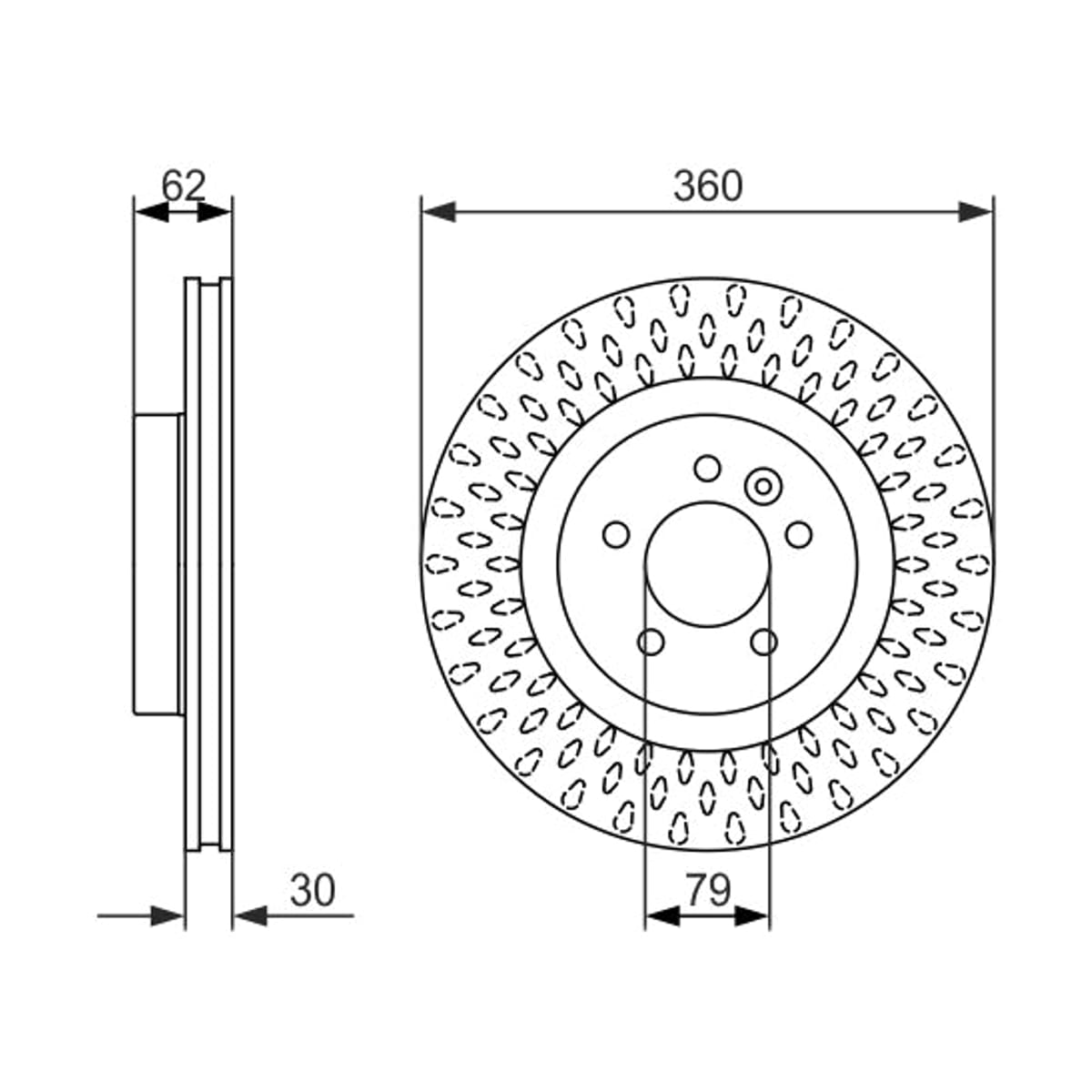 BOSCH Диск тормозной 0986479578 (перед)