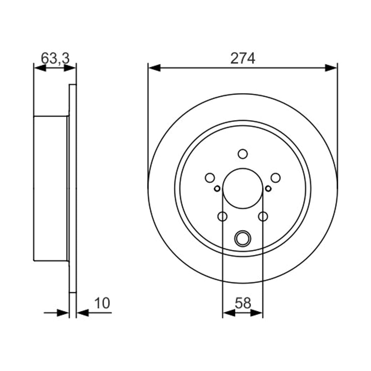 BOSCH Диск тормозной 0986479634 (зад)