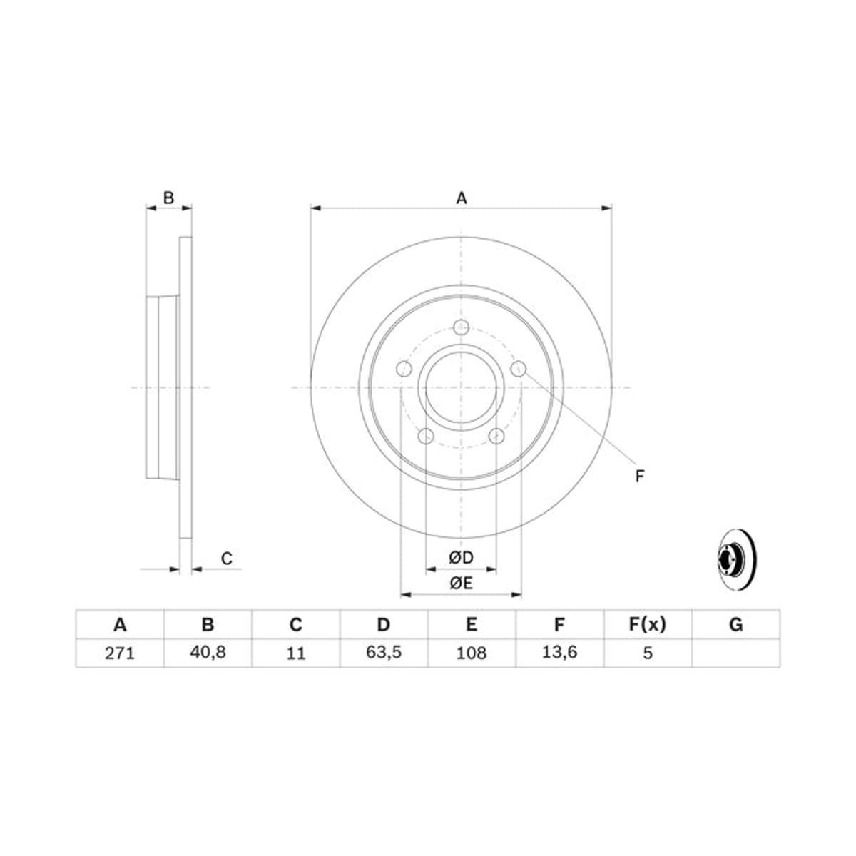 BOSCH Диск тормозной 0986479763 (зад)