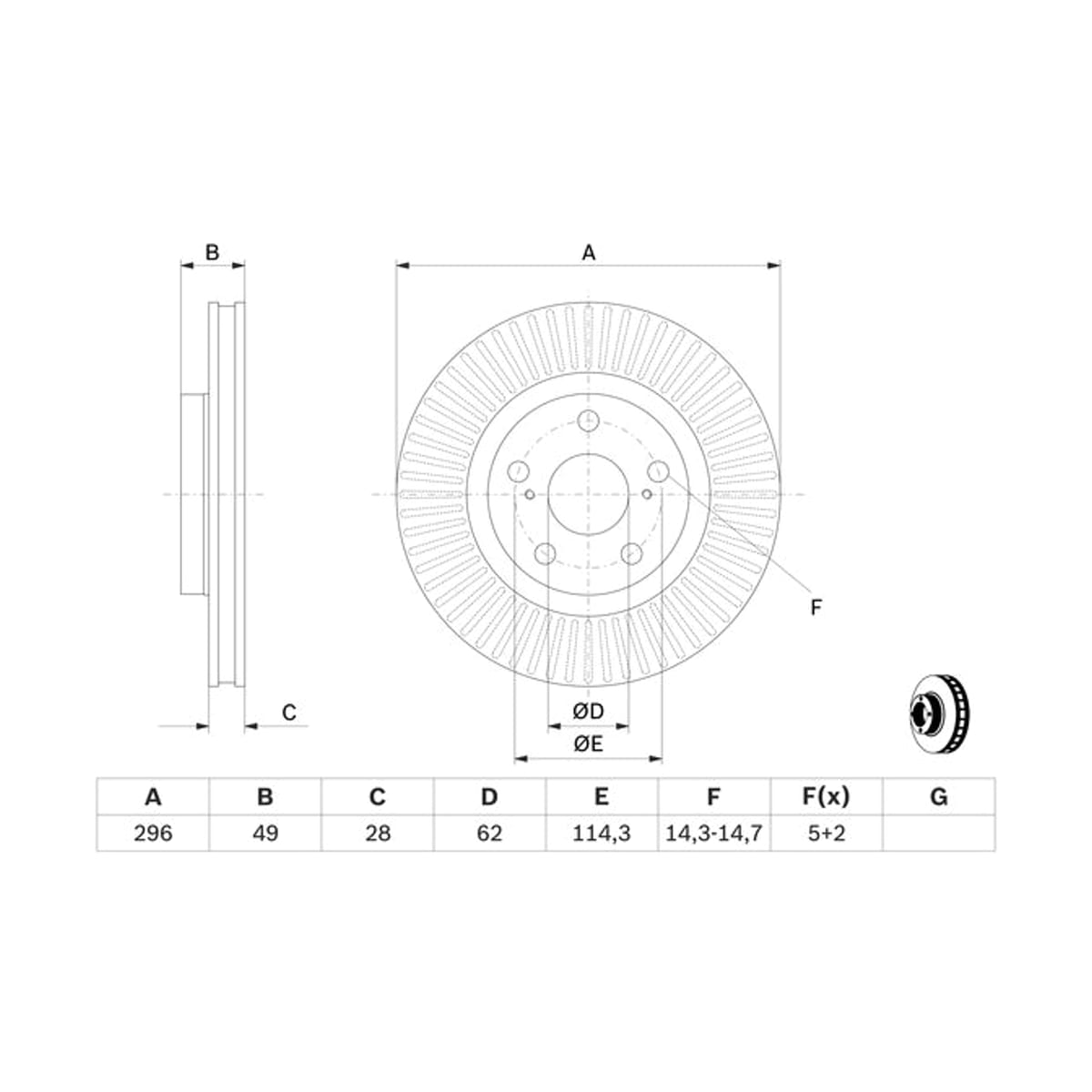 BOSCH Диск тормозной 0986479768 (перед)