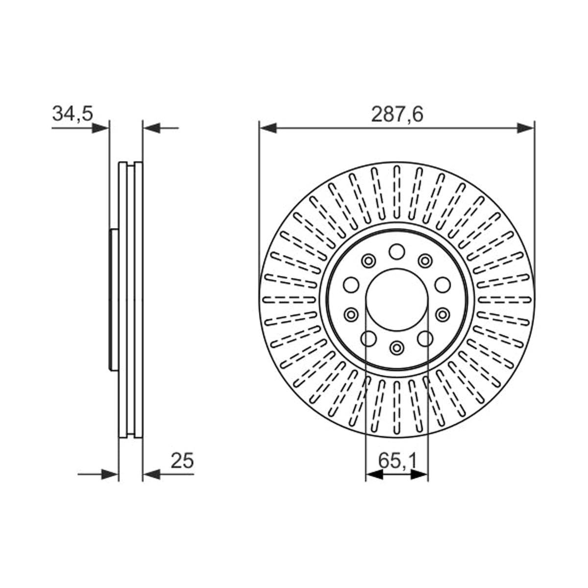 BOSCH Диск тормозной 0986479914 (перед)
