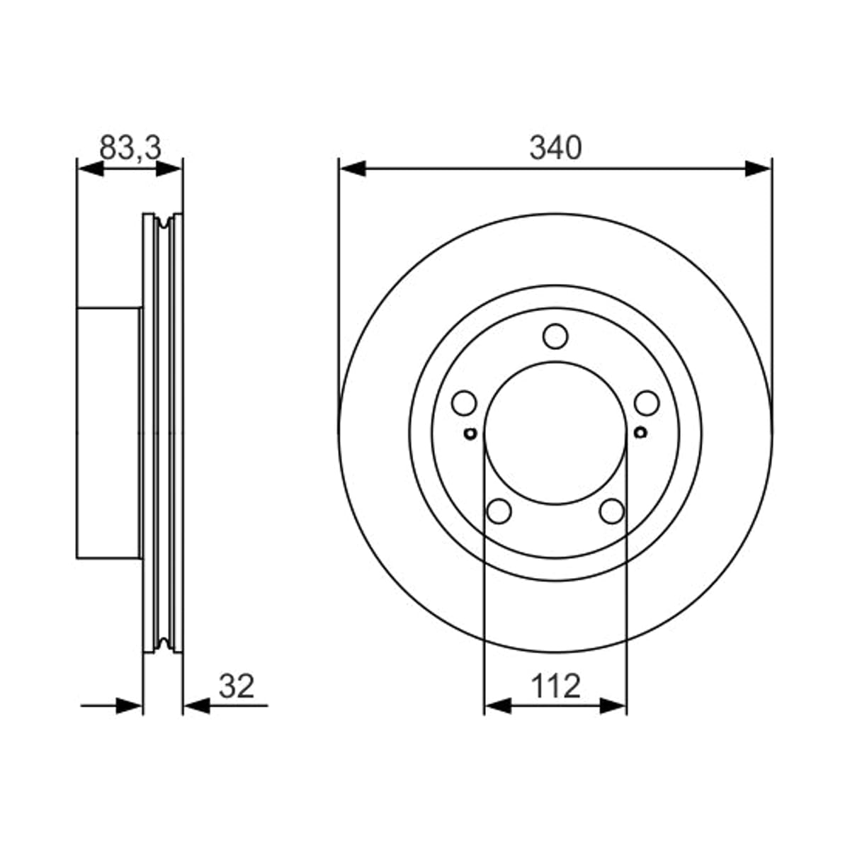 BOSCH Диск тормозной 0986479R29 (перед)