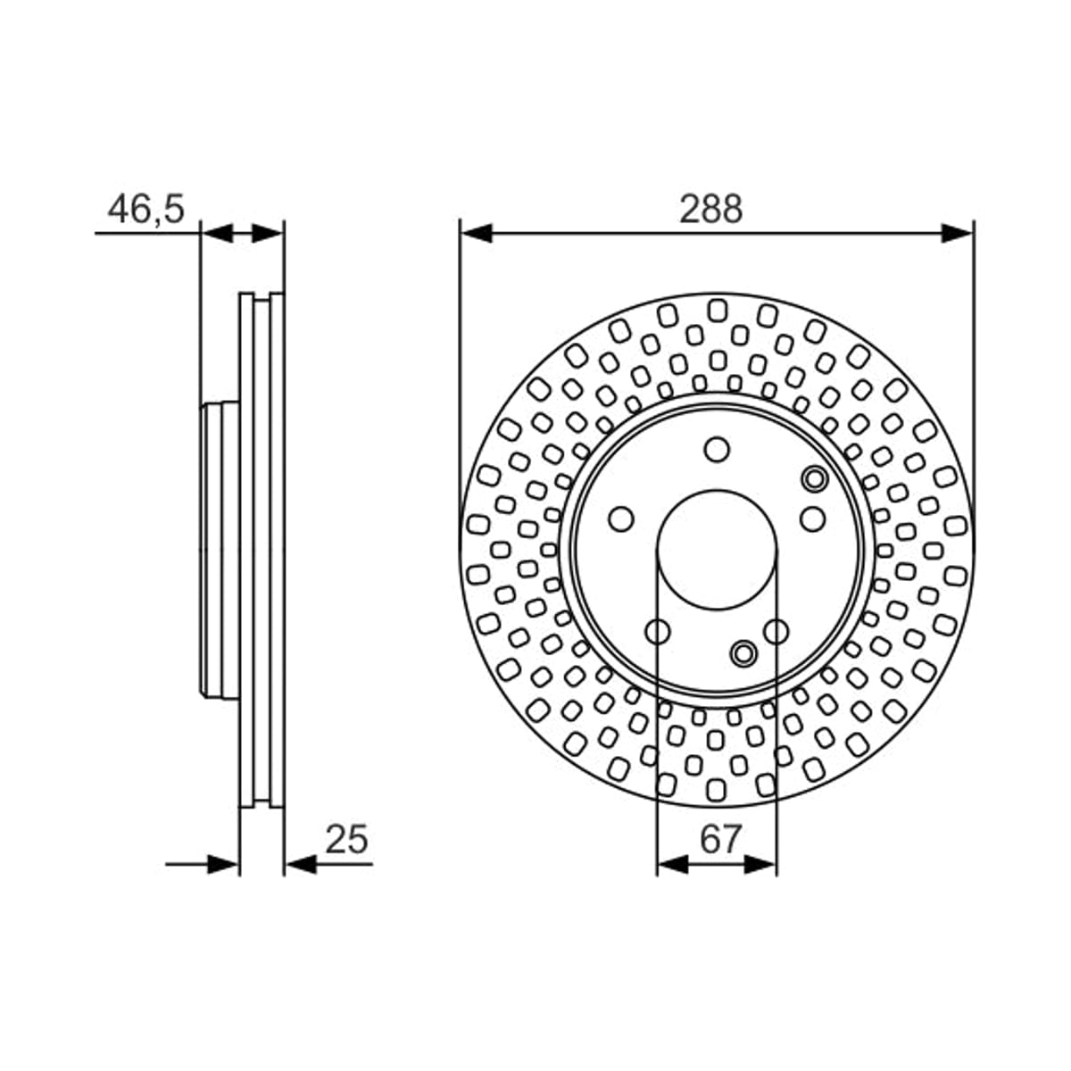 BOSCH Диск тормозной 0986479R69 (перед)