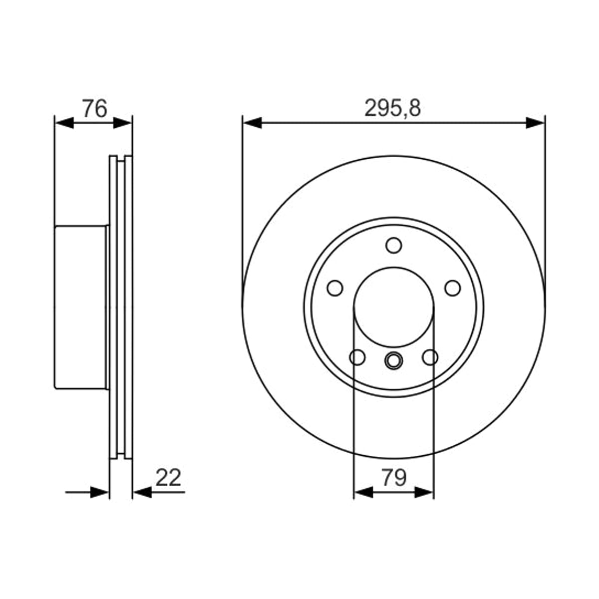 BOSCH Диск тормозной 0986479R72 (перед)