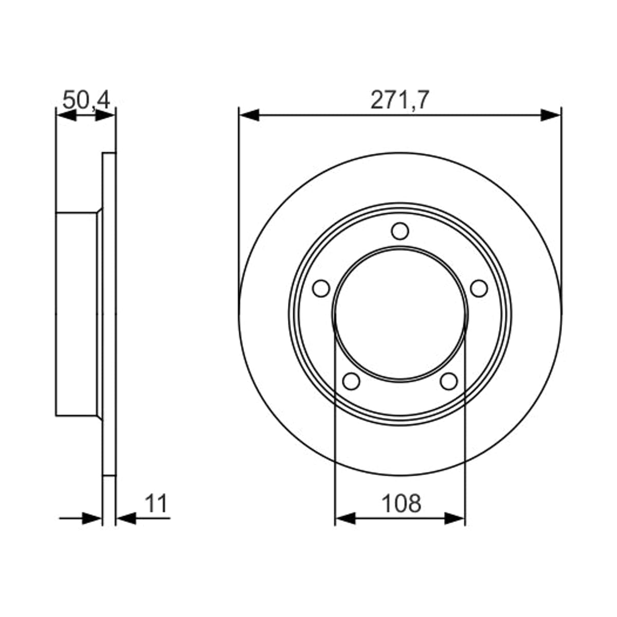 BOSCH Диск тормозной 0986479R73 (перед)