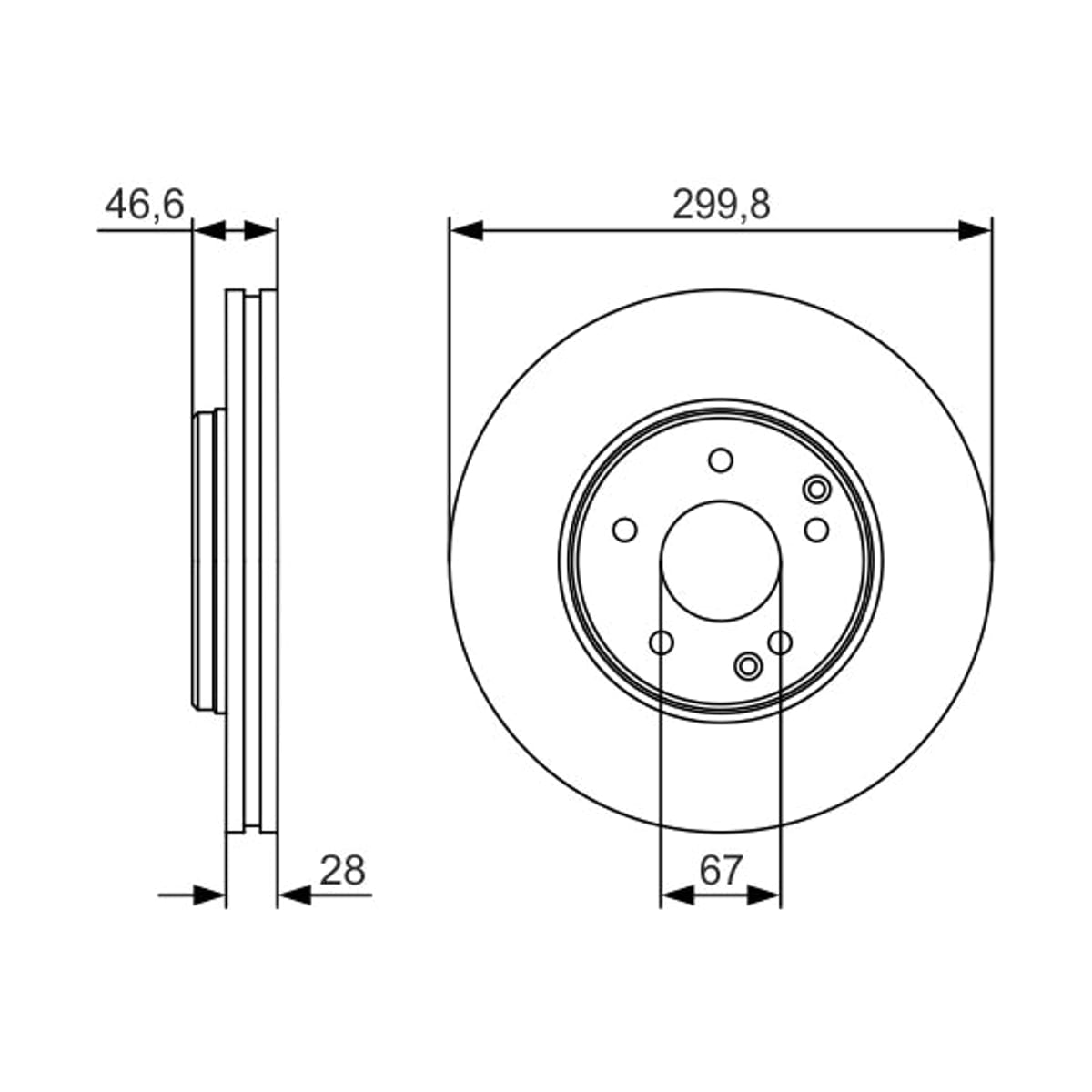 BOSCH Диск тормозной 0986479R79 (перед)