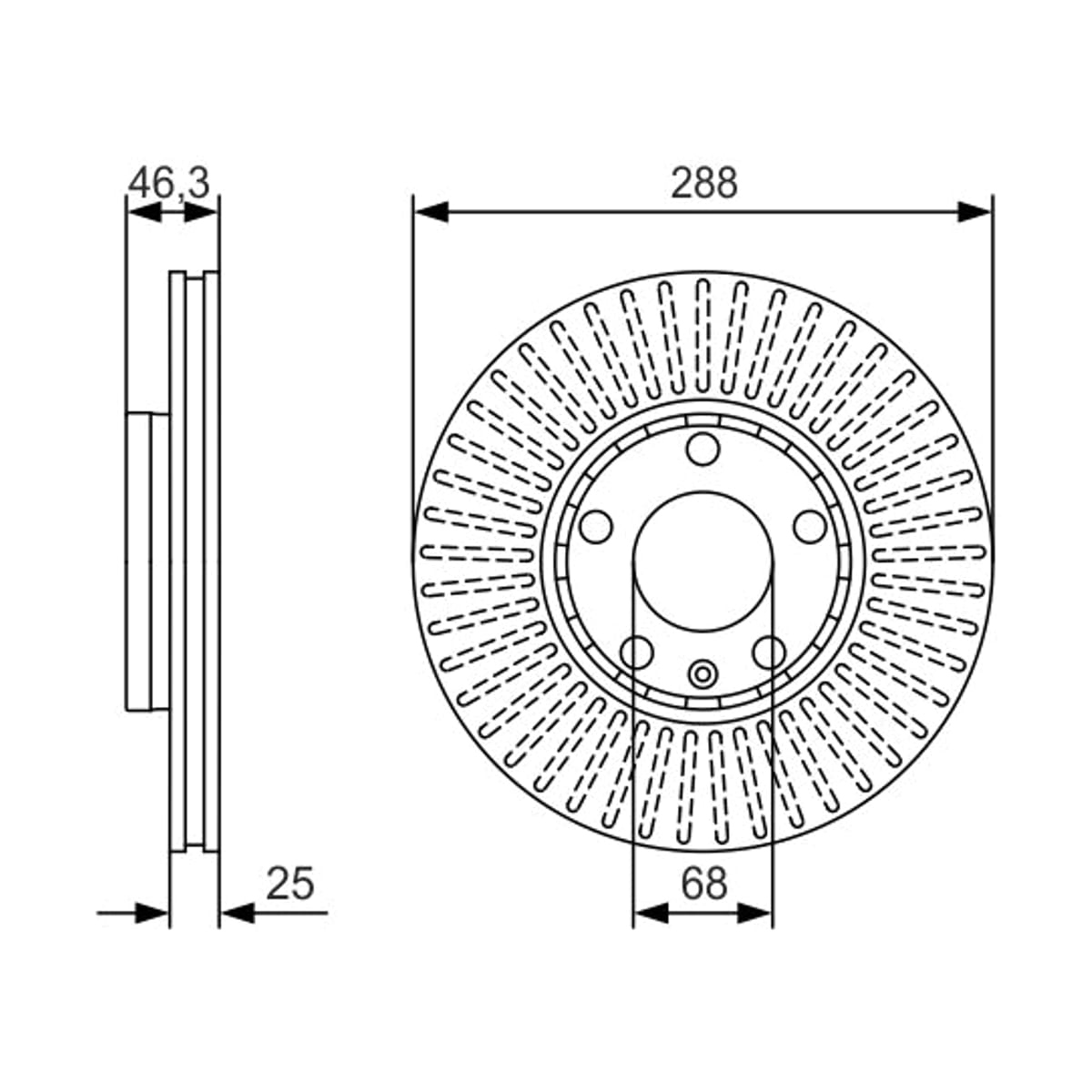 BOSCH Диск тормозной 0986479R82 (перед)