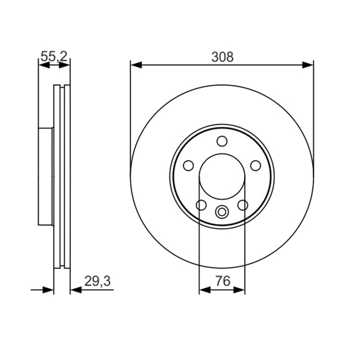 BOSCH Диск тормозной 0986479R84 (перед)