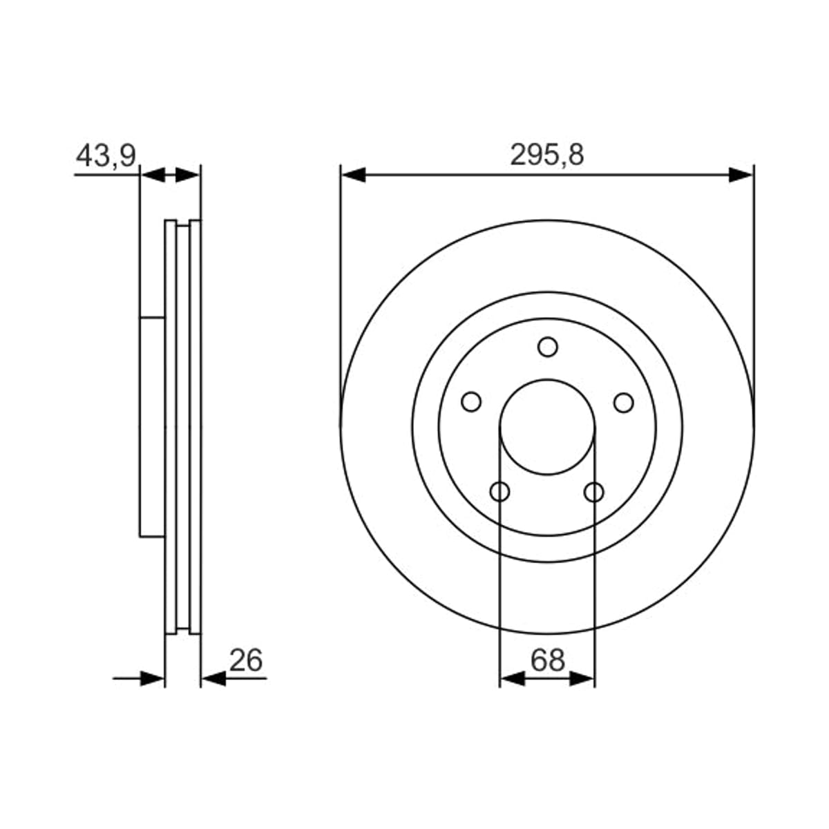 BOSCH Диск тормозной 0986479R89 (перед)