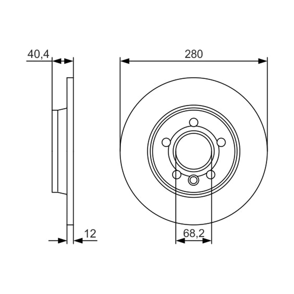 BOSCH Диск тормозной 0986479R91 (зад)