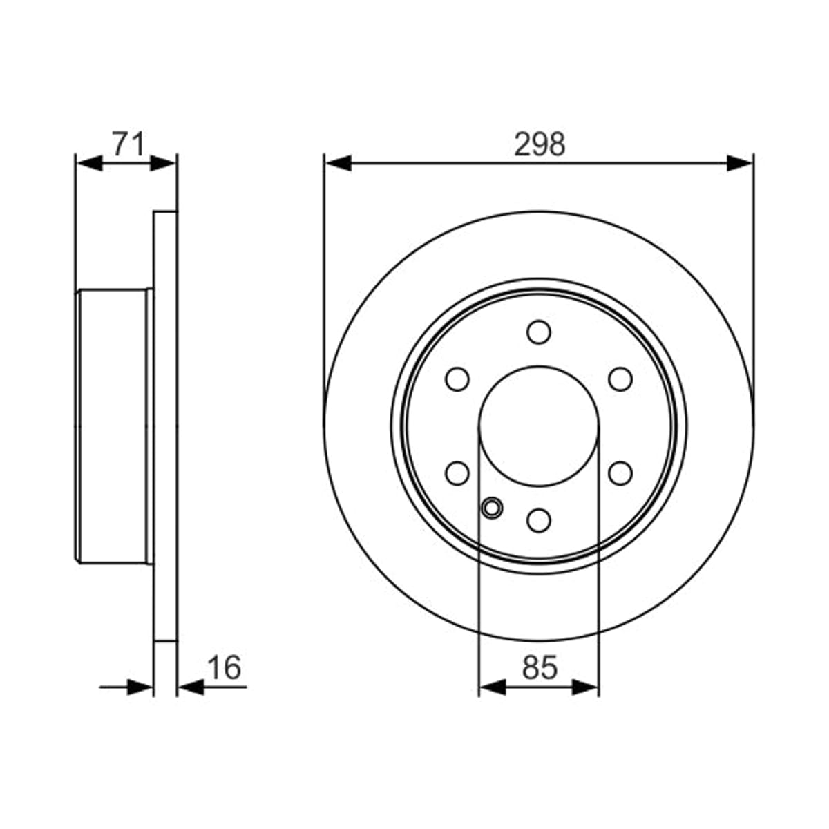 BOSCH Диск тормозной 0986479S05 (зад)