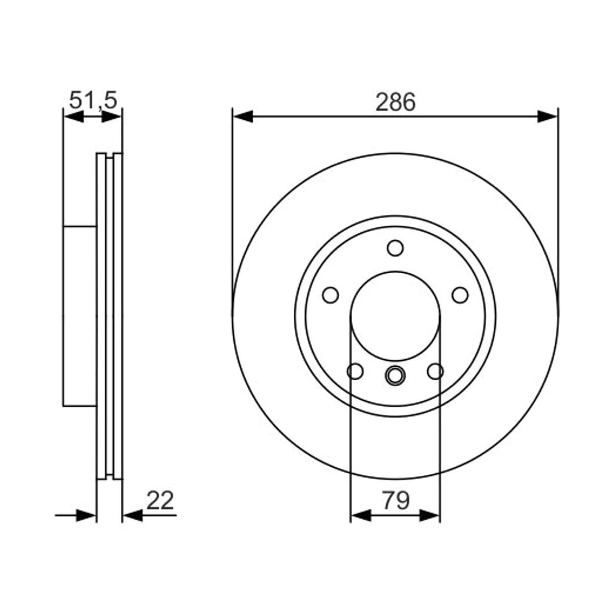 BOSCH Диск тормозной 0986479S10 (перед)
