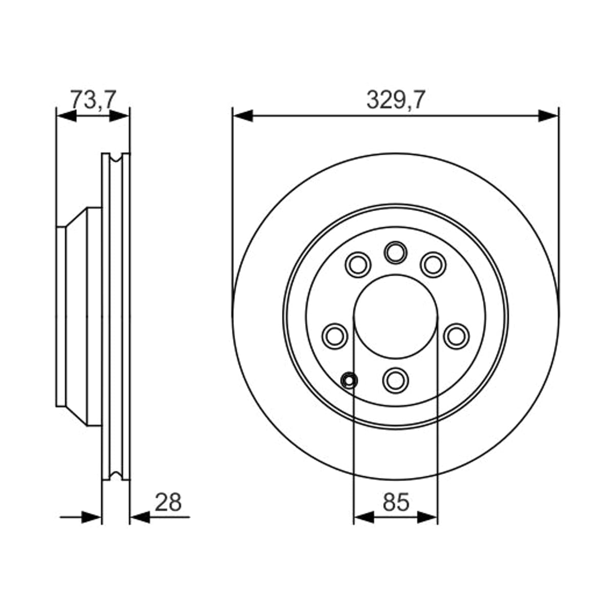 BOSCH Диск тормозной 0986479S20 (зад)