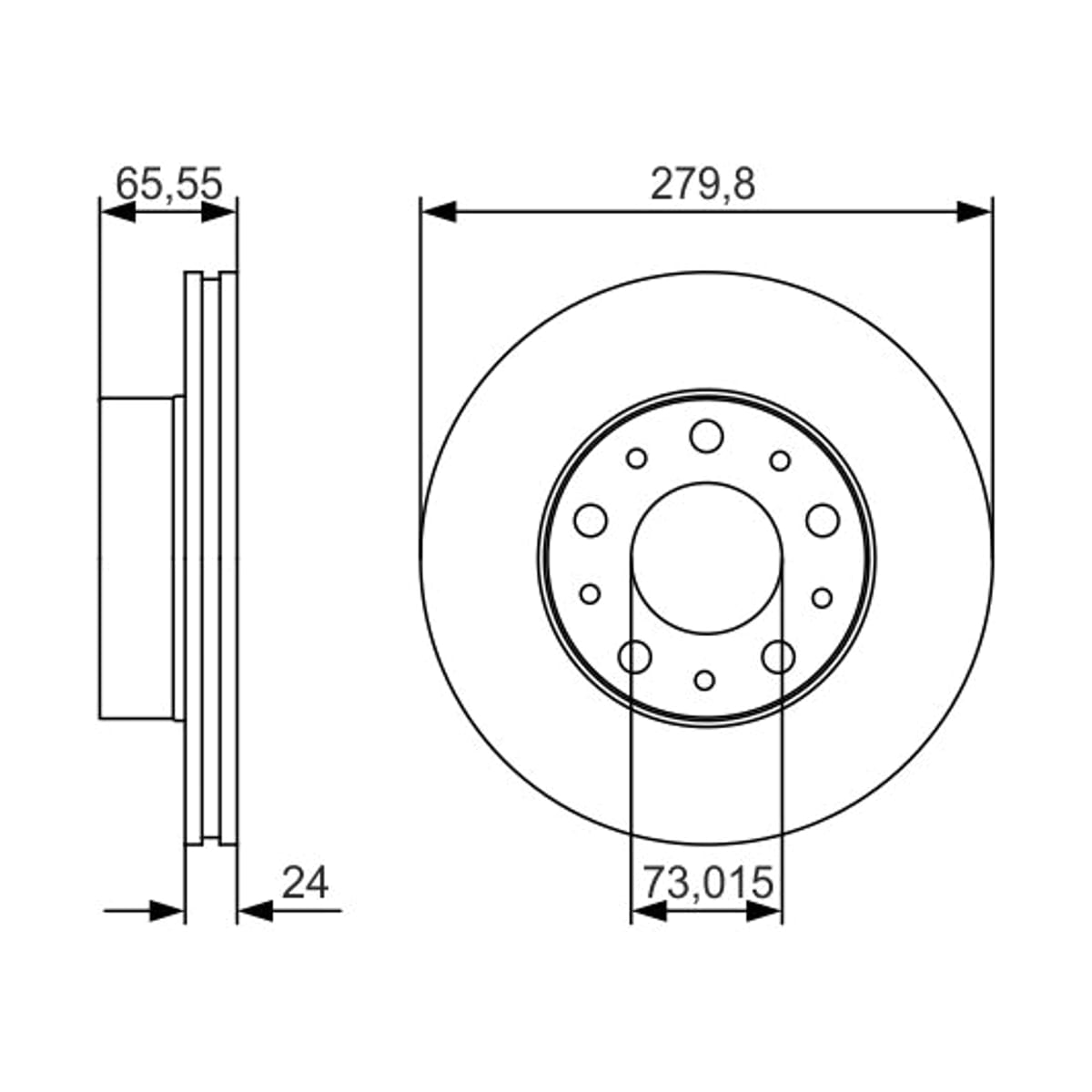 BOSCH Диск тормозной 0986479S70 (перед)