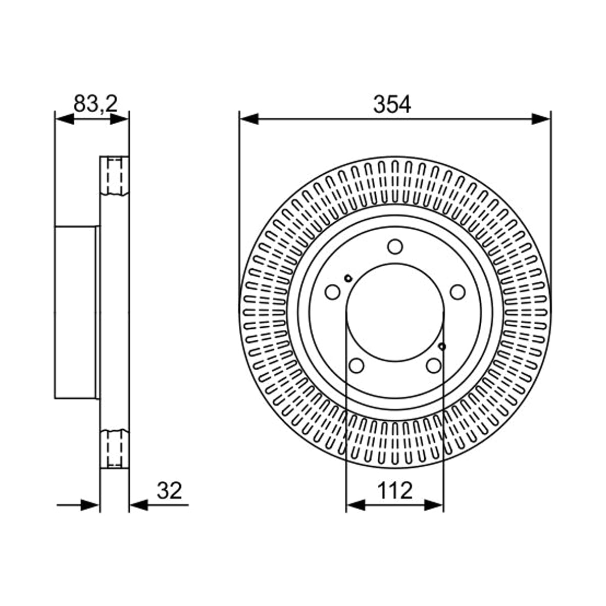 BOSCH Диск тормозной 0986479V50 (перед)