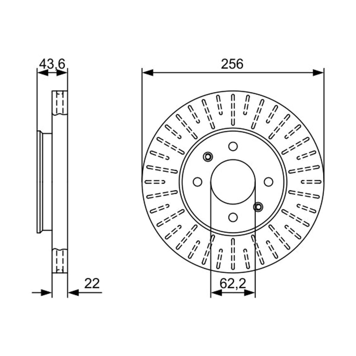 BOSCH Диск тормозной 0986479V96 (перед)