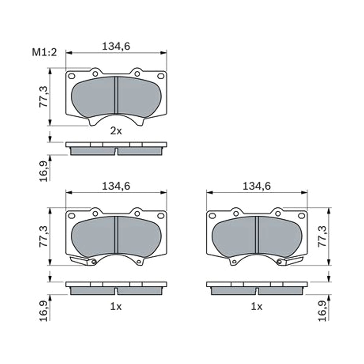 BOSCH Колодки тормозные дисковые 0986494153 (перед)