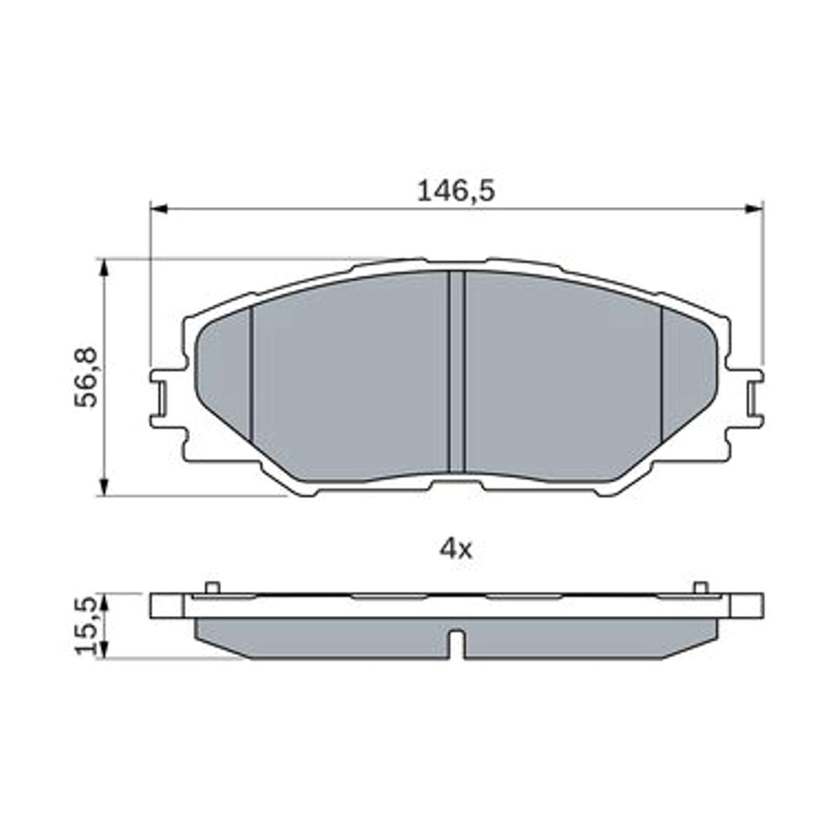 BOSCH Колодки тормозные дисковые 0986494174 (перед)