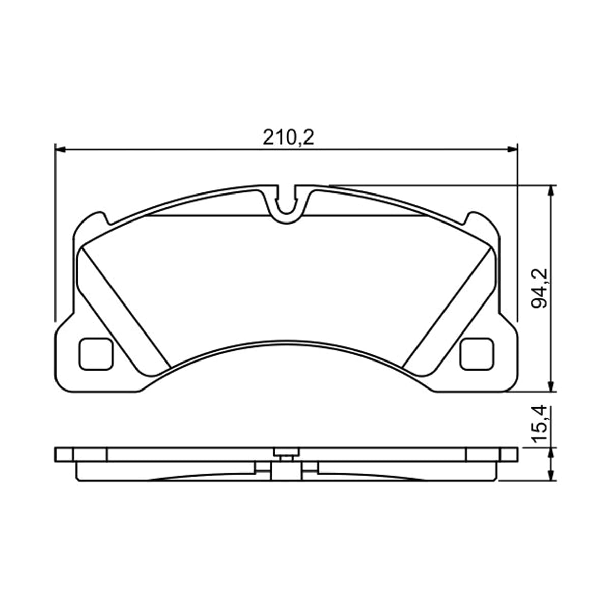 BOSCH Колодки тормозные дисковые 0986494206 (перед)