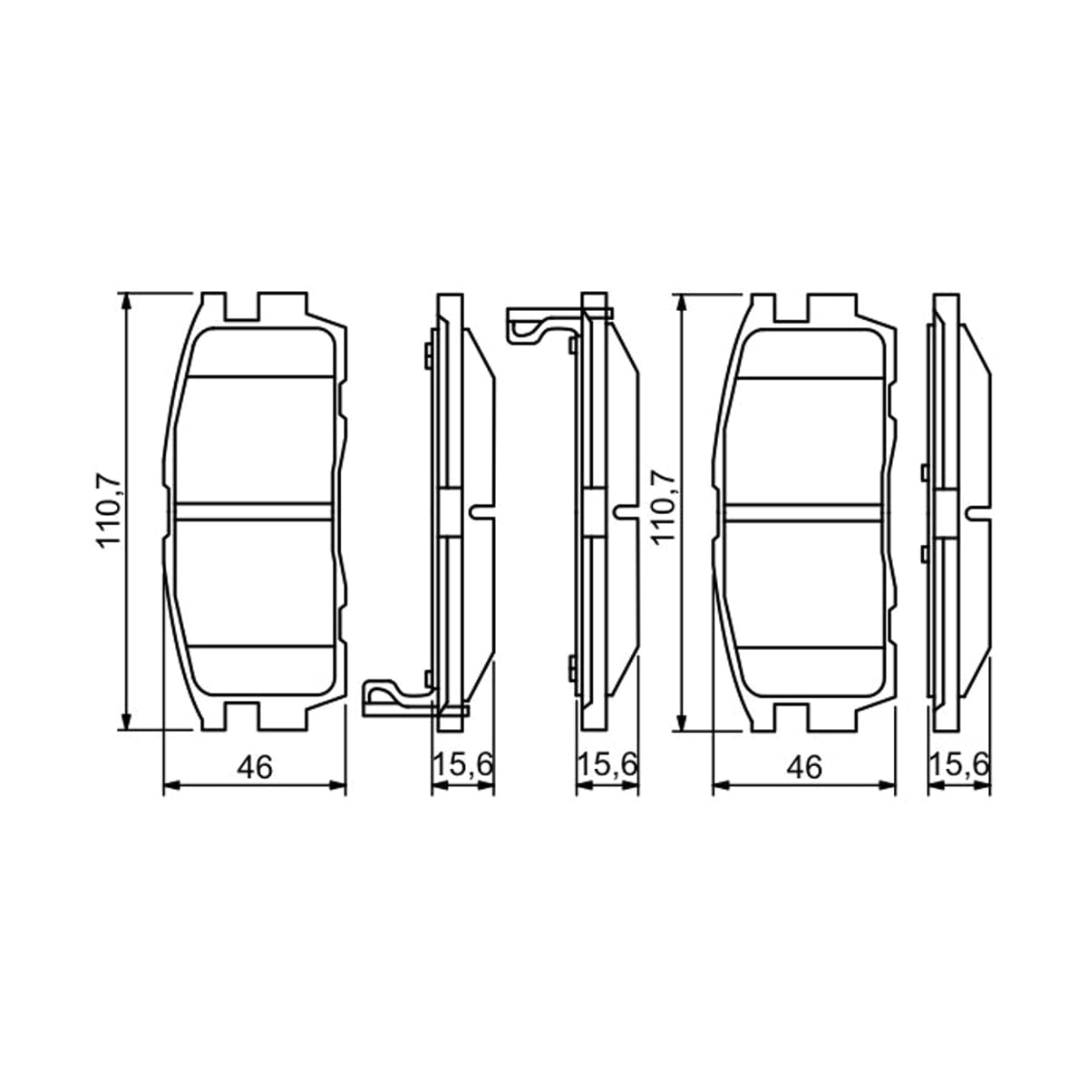 BOSCH Колодки тормозные дисковые 0986494251 (зад)
